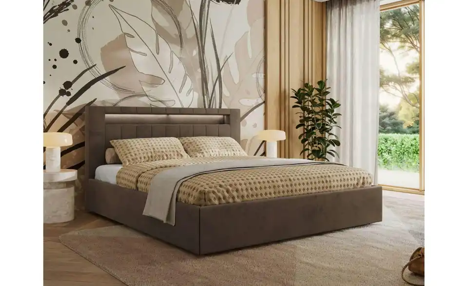 Polsterbett Gold 5 Classic mit Bettkasten, in Wohnsituation