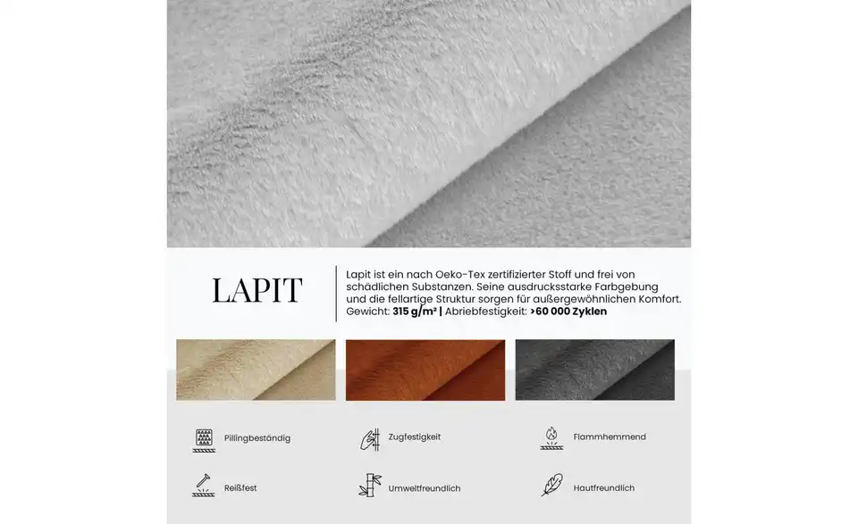 Polsterbett Gold 5 Classic mit Bettkasten, Bild mit Text