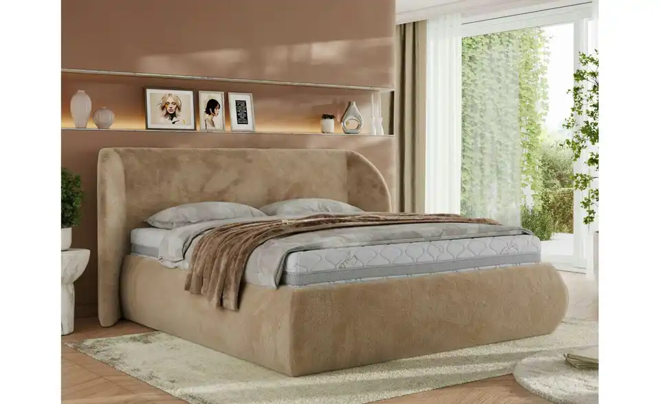 Polsterbett Caela Classic mit Bettkasten, in Wohnsituation