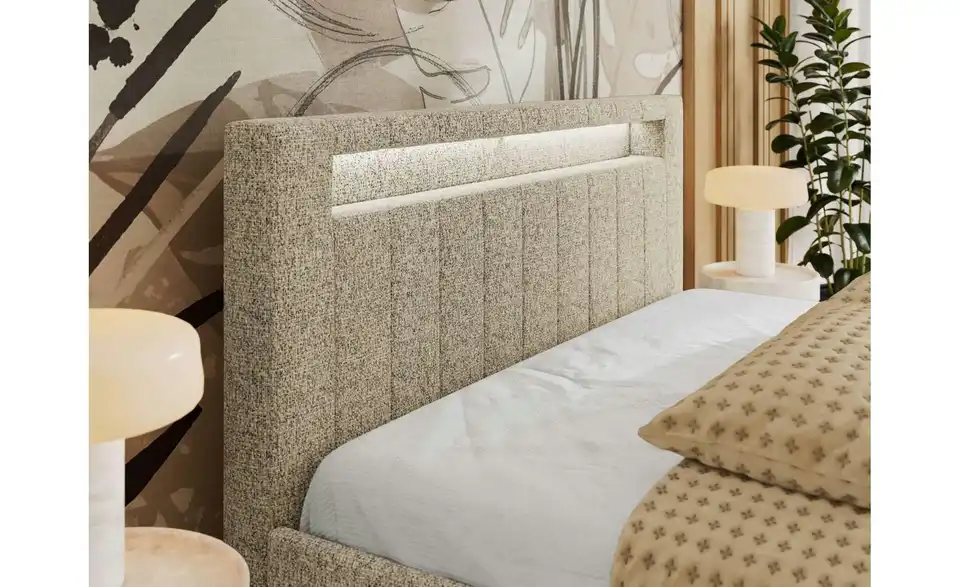 Polsterbett Gold 5 Classic mit Bettkasten, Detailansicht