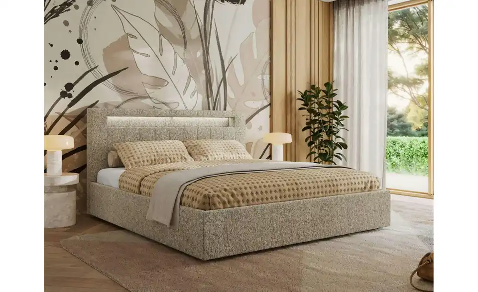 Polsterbett Gold 5 Classic mit Bettkasten, in Wohnsituation