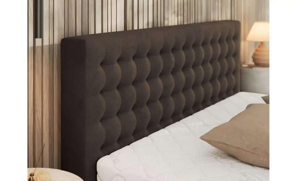Polsterbett 160x200 Braun Pavo Classic mit Bettkasten, Detailansicht