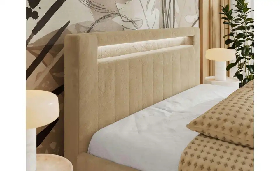 Polsterbett Gold 5 Classic mit Bettkasten, Detailansicht