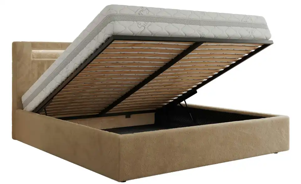 Polsterbett Gold 5 Classic mit Bettkasten, Funktionsansicht