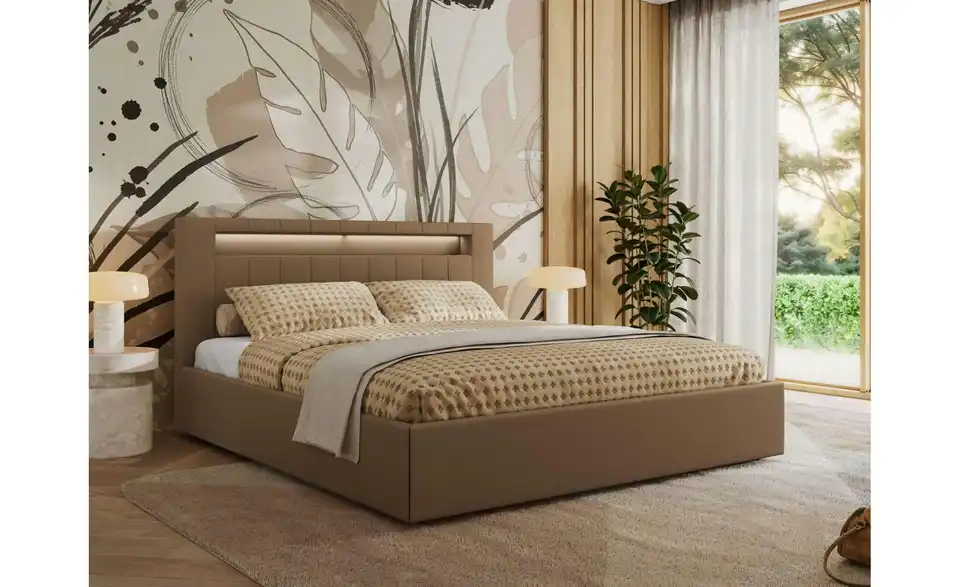Polsterbett Gold 5 Classic mit Bettkasten, in Wohnsituation