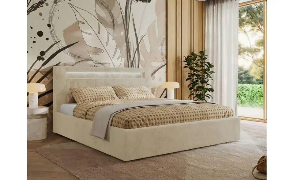 Polsterbett Gold 5 Classic mit Bettkasten, in Wohnsituation