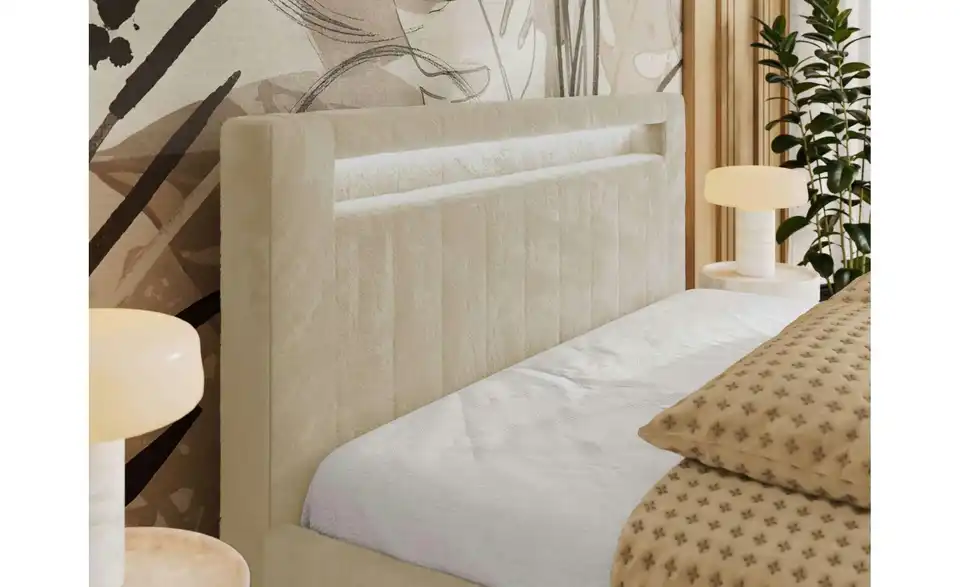 Polsterbett Gold 5 Classic mit Bettkasten, Detailansicht