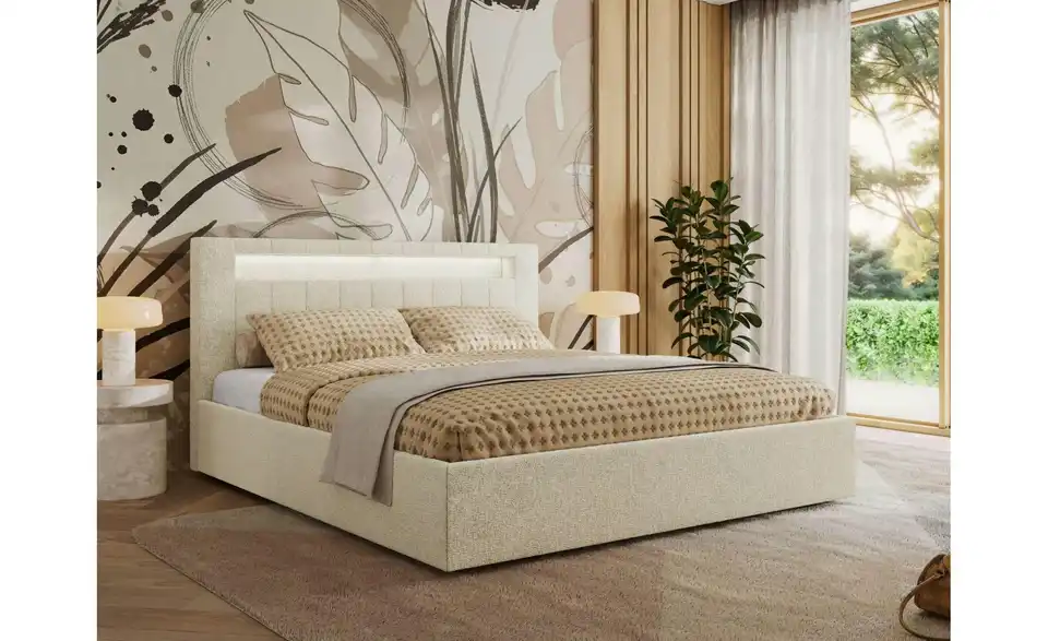 Polsterbett Gold 5 Classic mit Bettkasten, in Wohnsituation