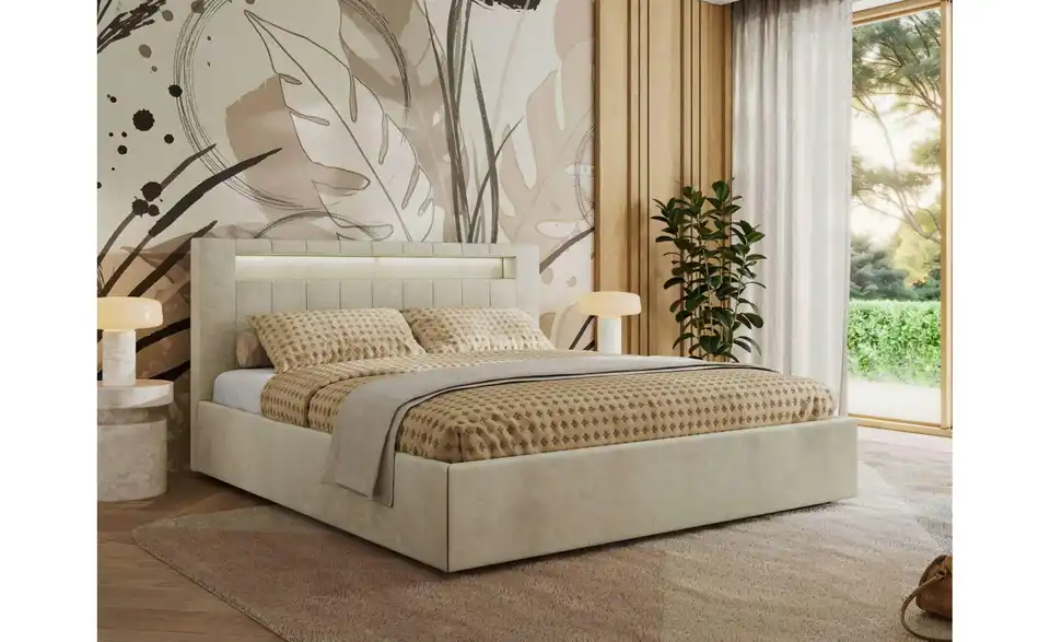 Polsterbett Gold 5 Classic mit Bettkasten, in Wohnsituation