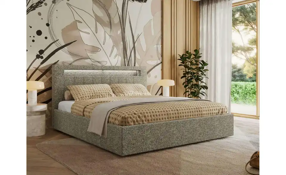 Polsterbett Gold 5 Classic mit Bettkasten, in Wohnsituation