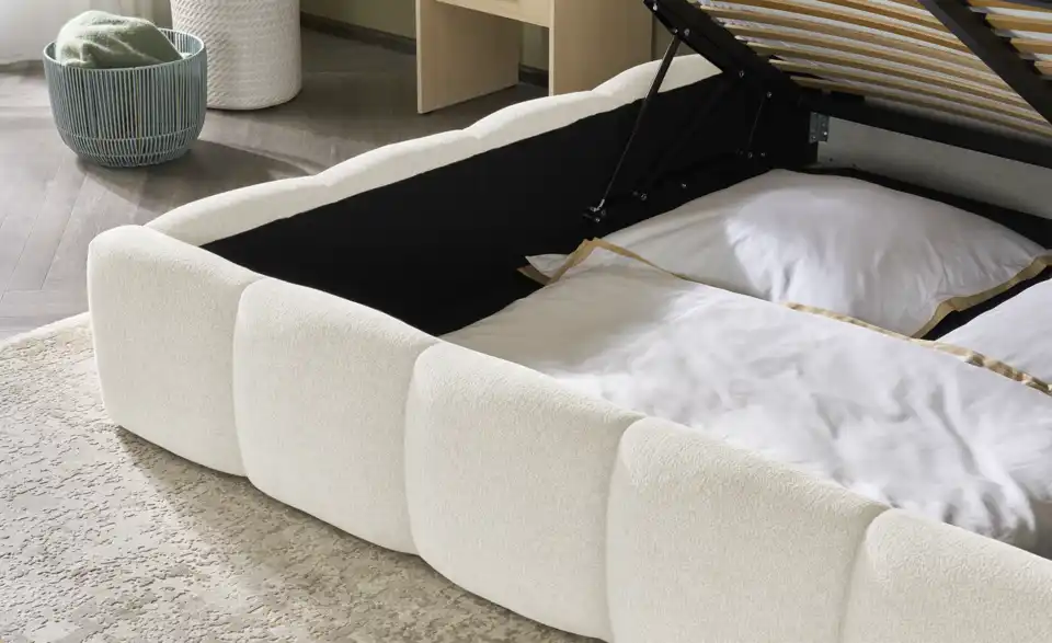 Polsterbett Lux mit Bettkasten, Detailansicht