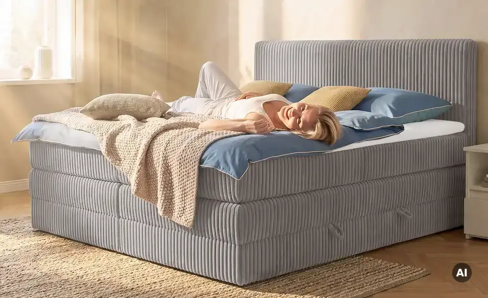 Boxspringbett Falco mit Bettkasten, in Wohnsituation