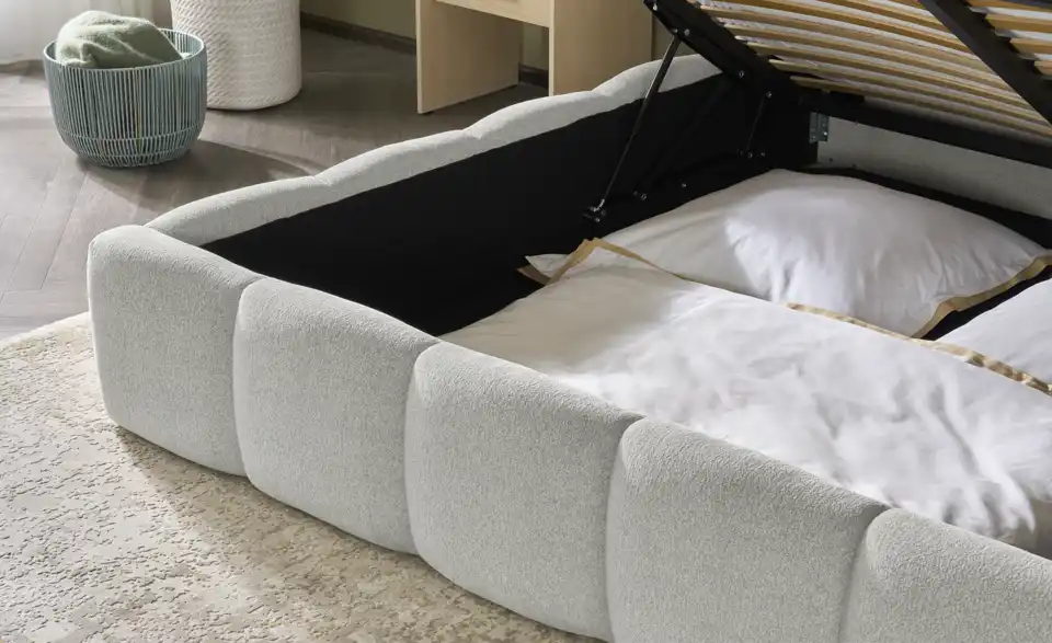 Polsterbett Lux mit Bettkasten, Detailansicht