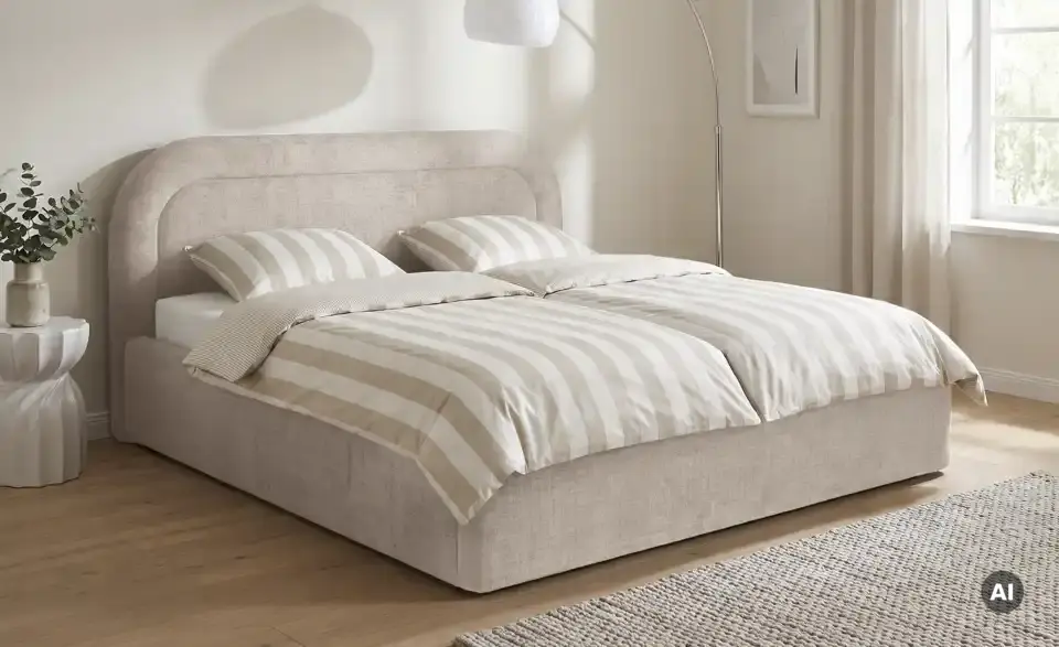 Höffner Selection Polsterbett Milea mit Bettkasten, in Wohnsituation