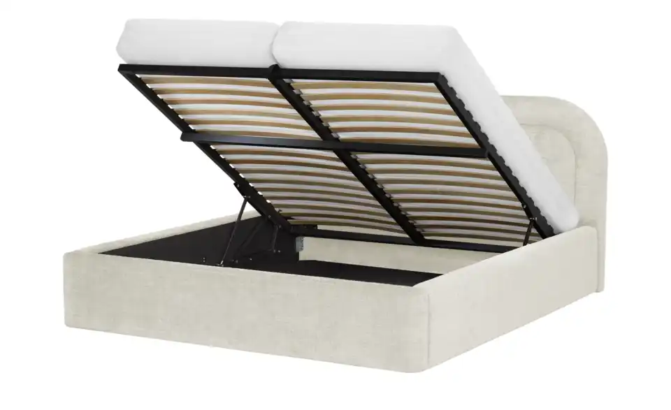 Höffner Selection Polsterbett Milea mit Bettkasten, geöffnet