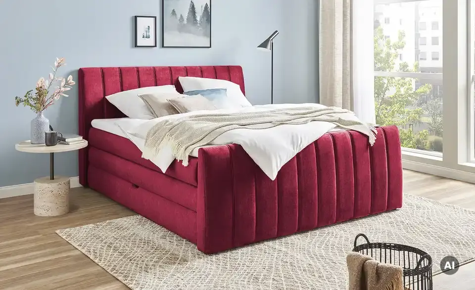 switch Boxspringbett Carina mit Bettkasten, in Wohnsituation