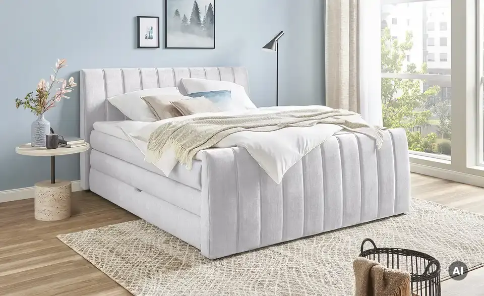 switch Boxspringbett Carina mit Bettkasten, in Wohnsituation