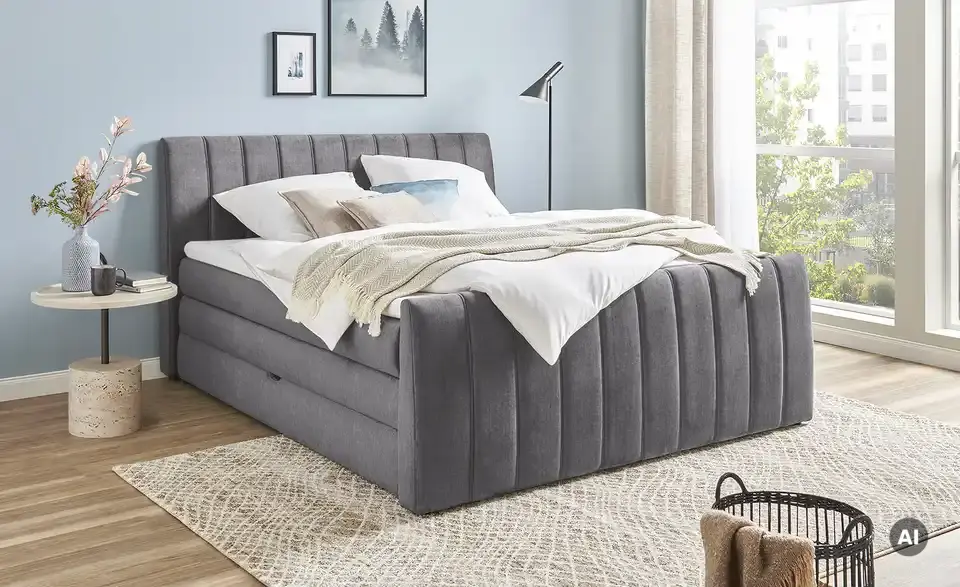 switch Boxspringbett Carina mit Bettkasten, in Wohnsituation