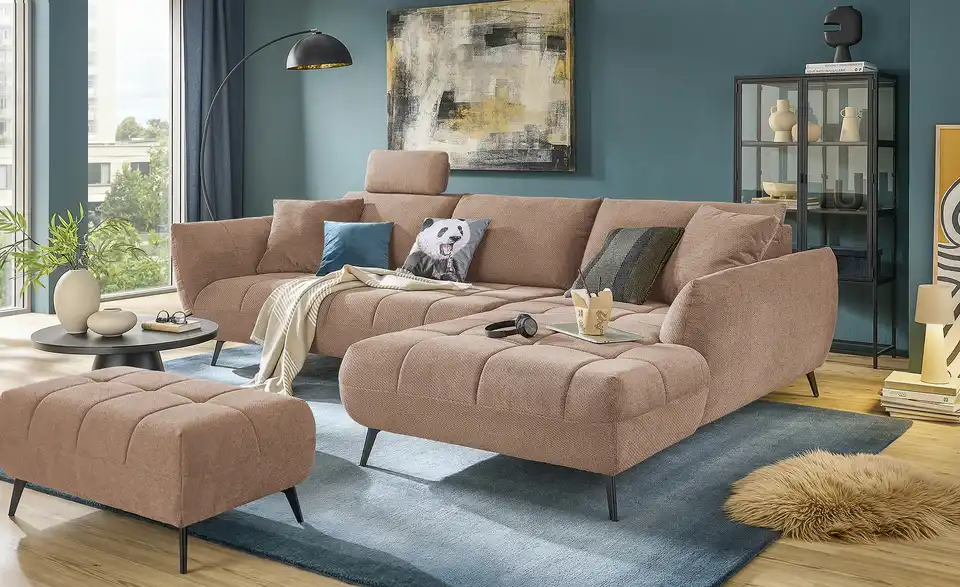 bobb Ecksofa Carly mit Sitztiefenverstellung, in Wohnsituation