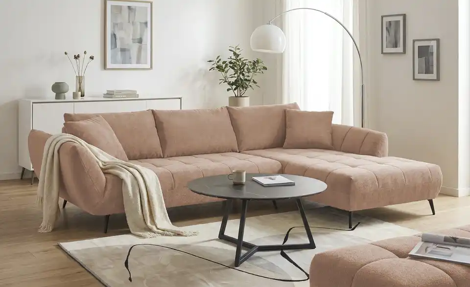 bobb Ecksofa Carly mit Sitztiefenverstellung, in Wohnsituation