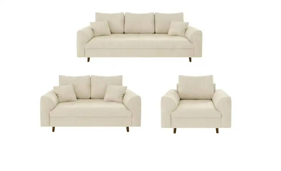 Polstergarnitur 3+2+1 Trygve, Frontansicht