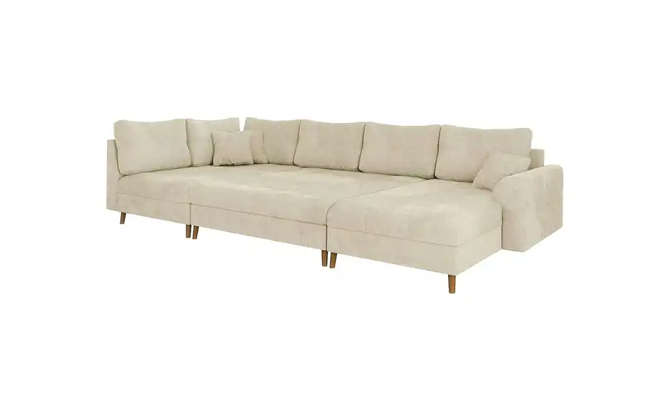 Wohnlandschaft mit Hocker Trygve, Bild mit Text