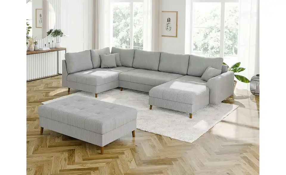 Wohnlandschaft mit Hocker, in Wohnsituation