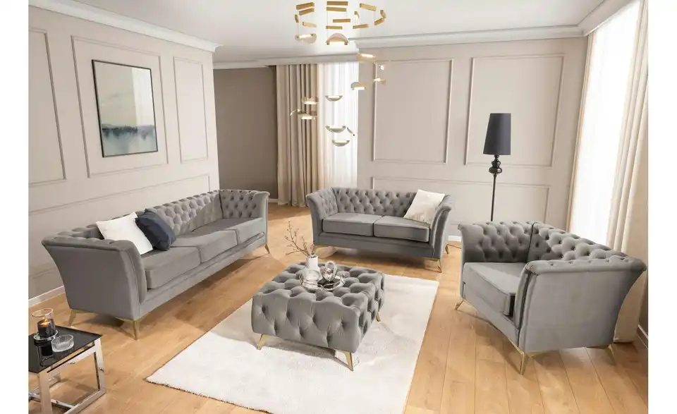 Chesterfield Polstergarnitur 3+2+1 Wilhelm, in Wohnsituation