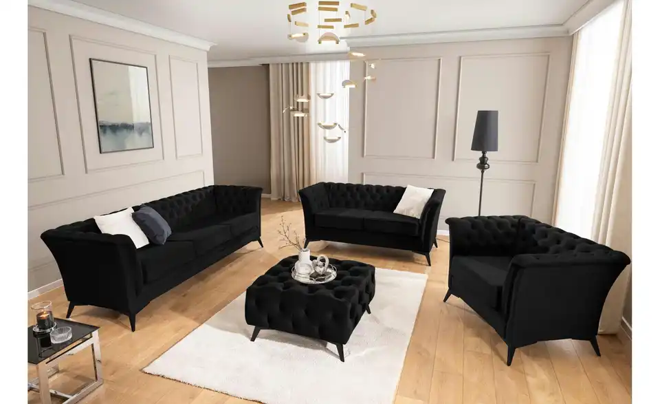 Chesterfield Polstergarnitur 3+2+1 Wilhelm, in Wohnsituation