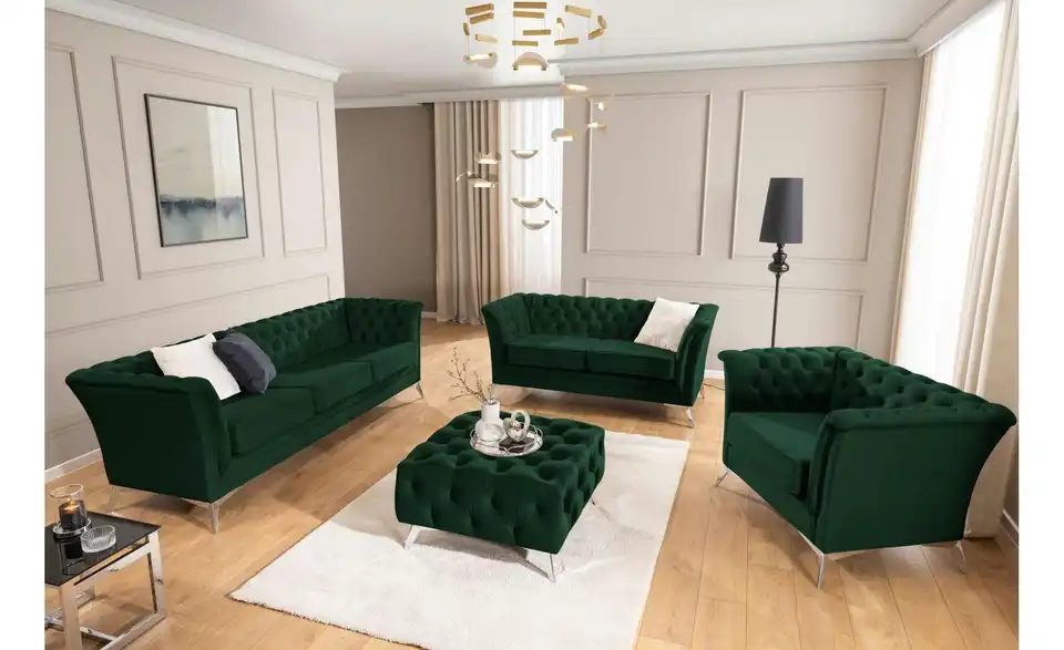 Chesterfield Polstergarnitur 3+1 Wilhelm, in Wohnsituation