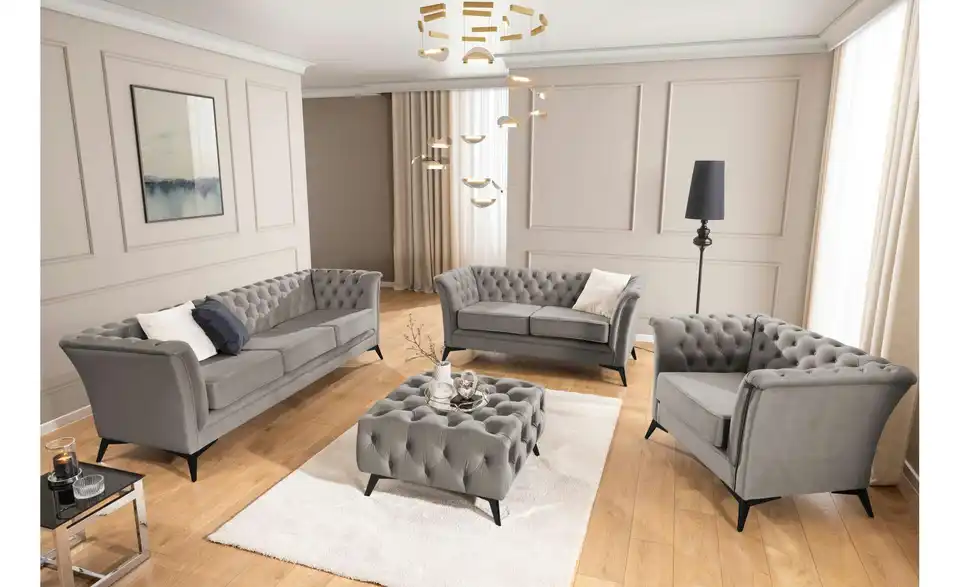 Chesterfield Polstergarnitur 3+2+1 Wilhelm, in Wohnsituation