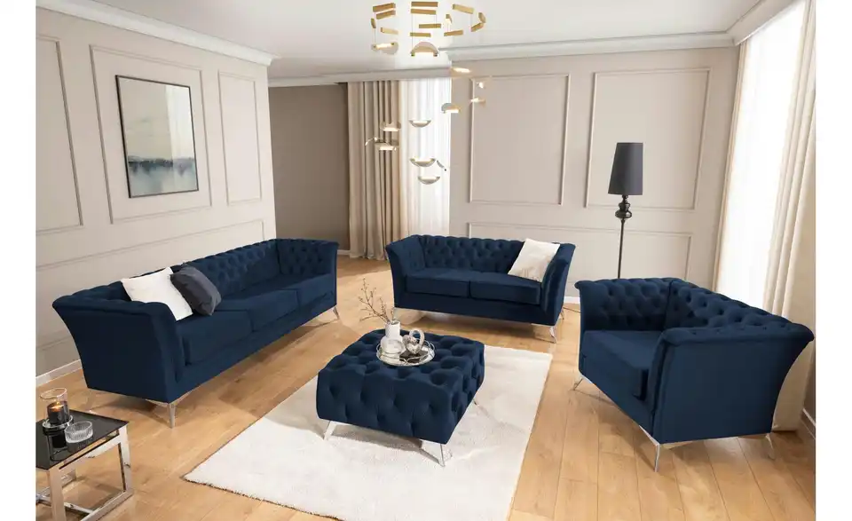 S-STYLE Chesterfield Einzelsofa Wilhelm, in Wohnsituation