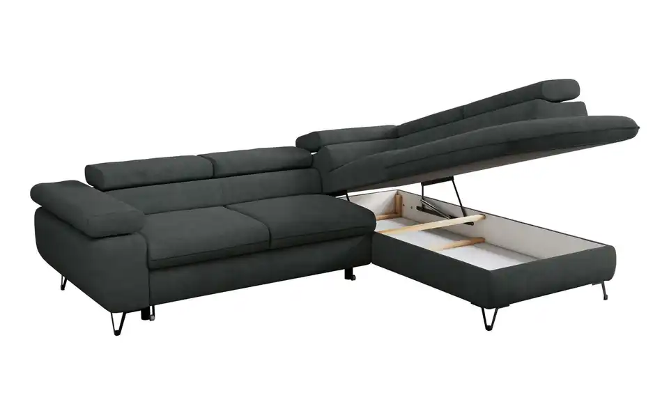 Ecksofa Dunkelgrau, Detailansicht