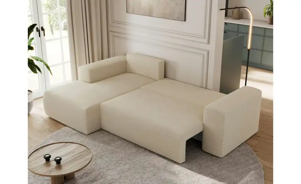 Ecksofa Beige, in Wohnsituation