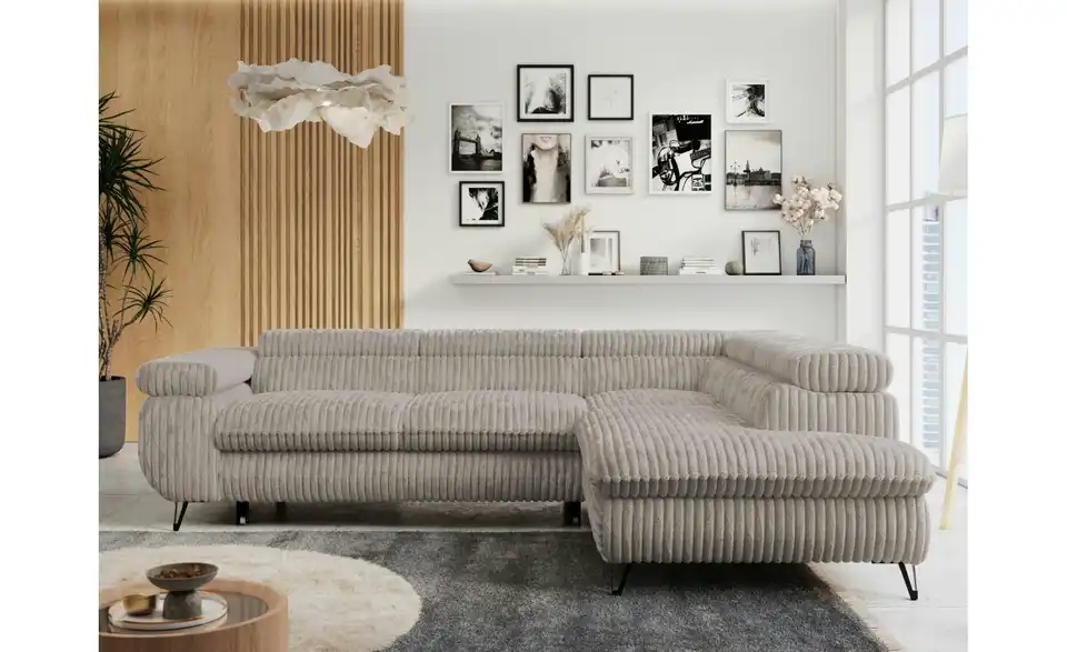 Ecksofa Grau, in Wohnsituation