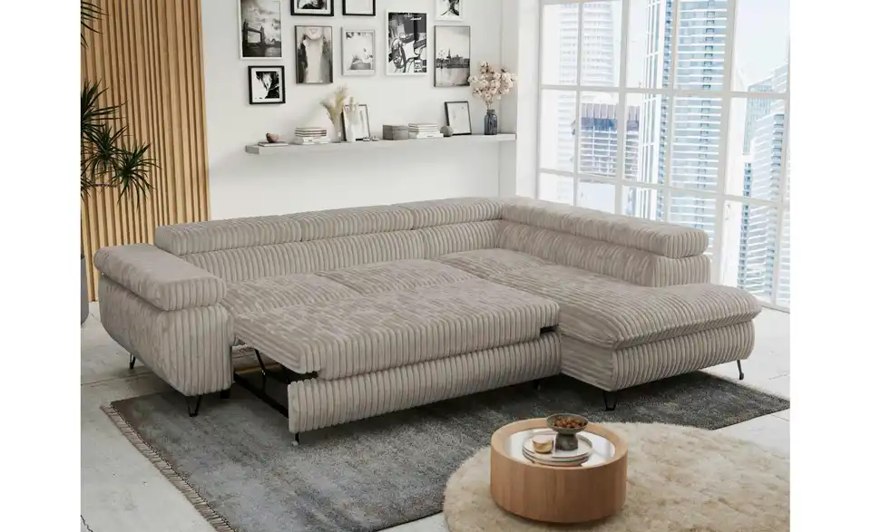 Ecksofa Grau, in Wohnsituation