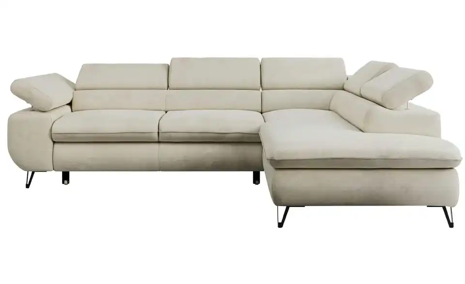 Ecksofa Beige, Frontansicht