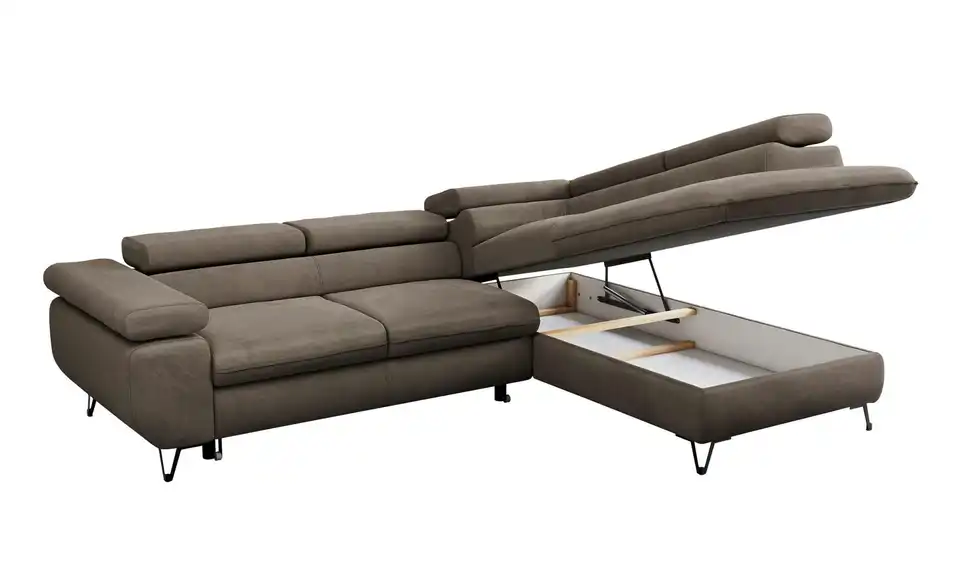Ecksofa Braun, Detailansicht