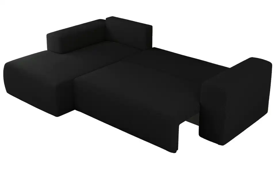 Ecksofa Schwarz, Detailansicht