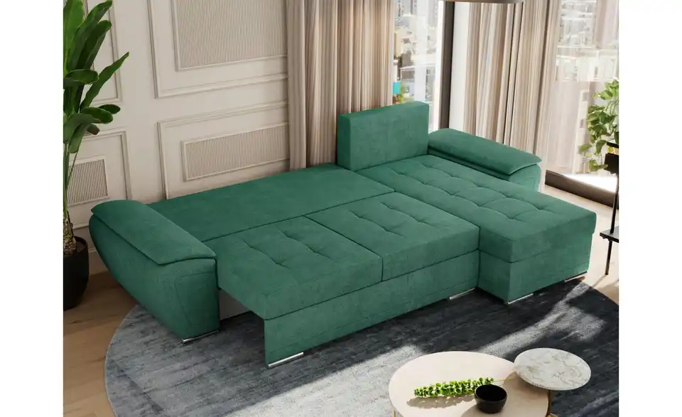 Ecksofa Grün, in Wohnsituation