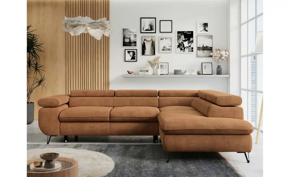 Ecksofa Orange, in Wohnsituation
