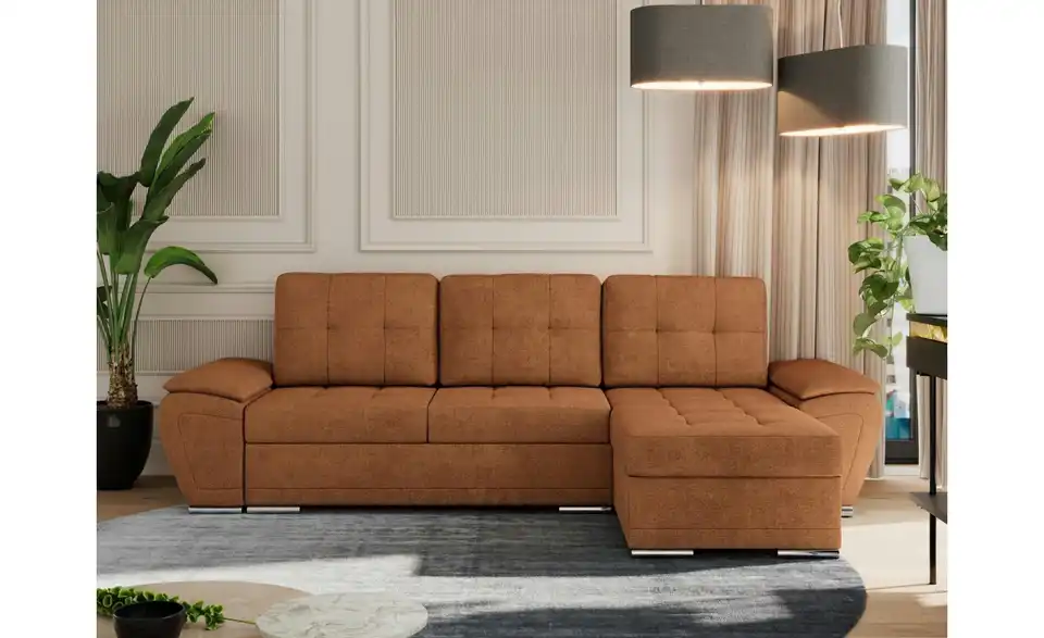 Ecksofa Orange, in Wohnsituation