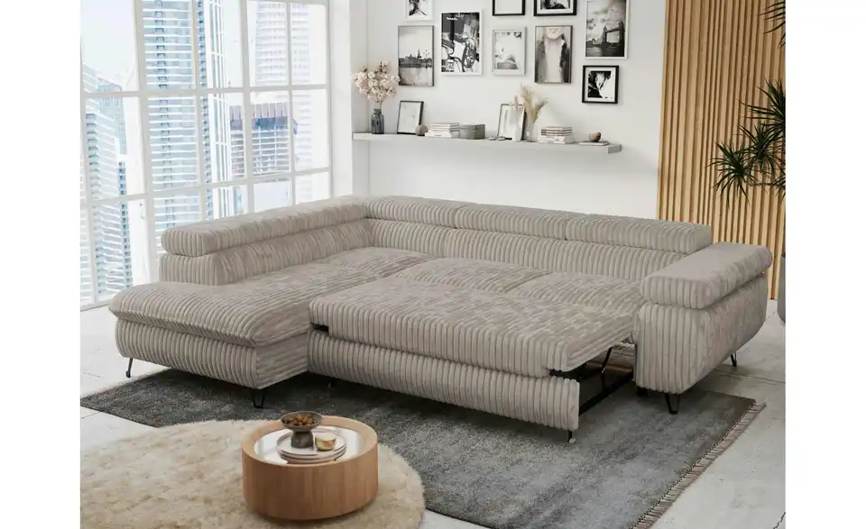 Ecksofa Grau, in Wohnsituation