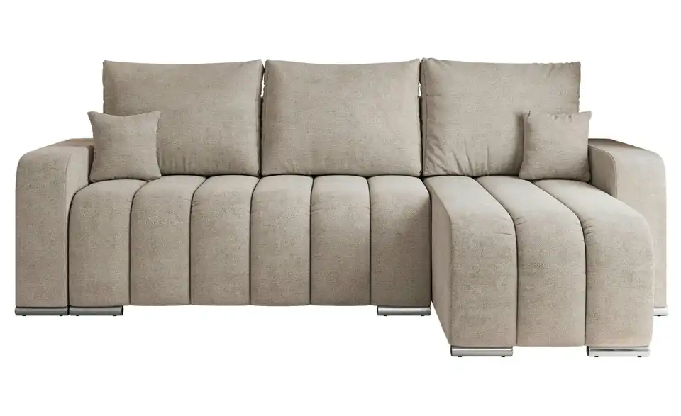 Ecksofa Beige, Frontansicht
