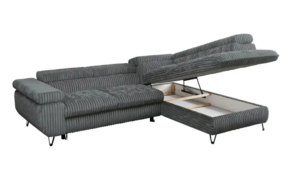 Ecksofa Dunkelgrau, Detailansicht