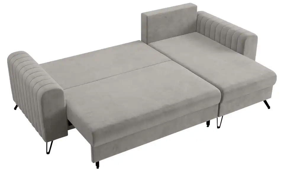 Ecksofa Hellgrau, Detailansicht