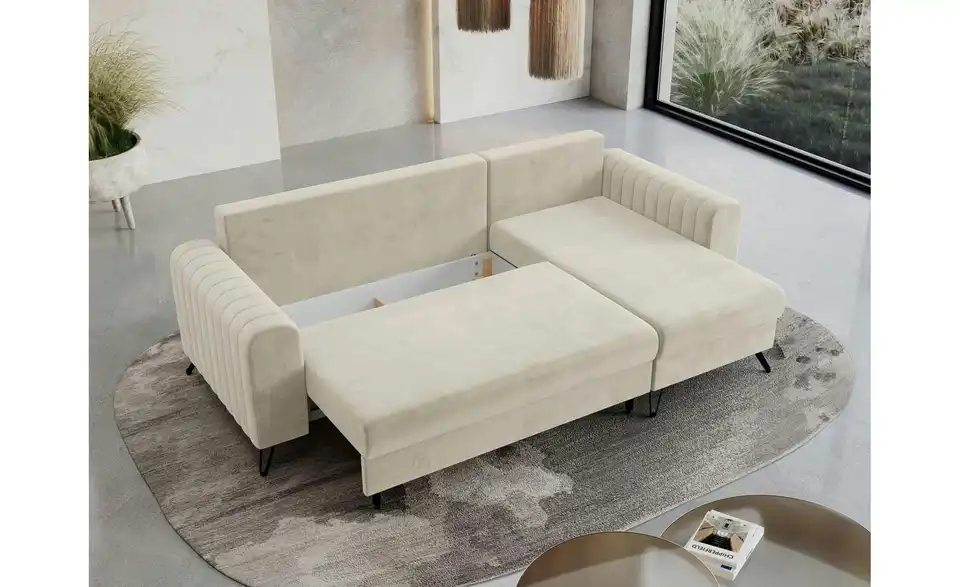 Ecksofa Beige, Funktionsansicht