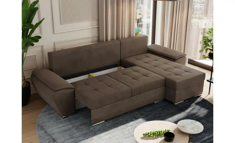 Ecksofa Braun, Funktionsansicht