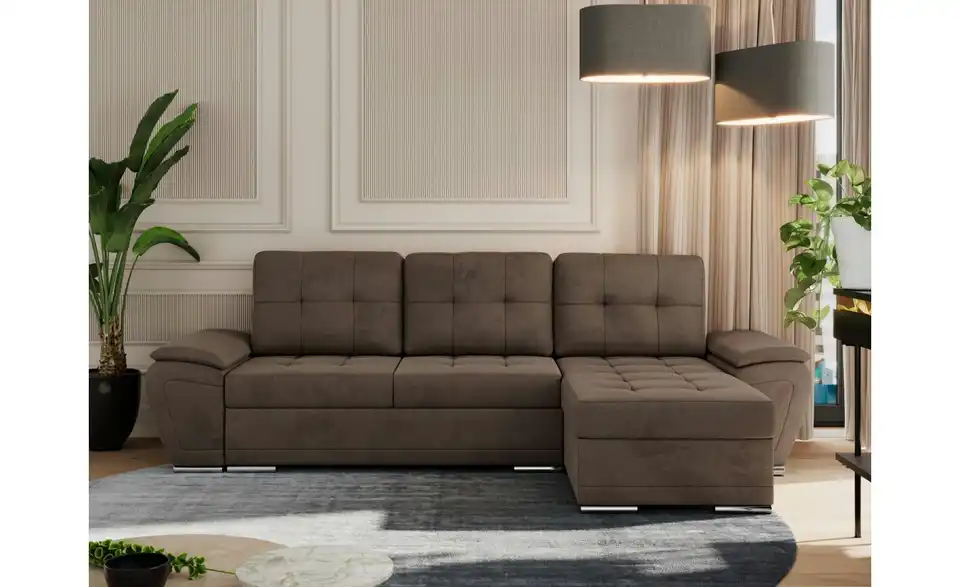 Ecksofa Braun, in Wohnsituation