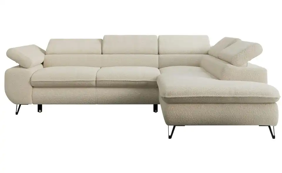 Ecksofa Beige, Frontansicht